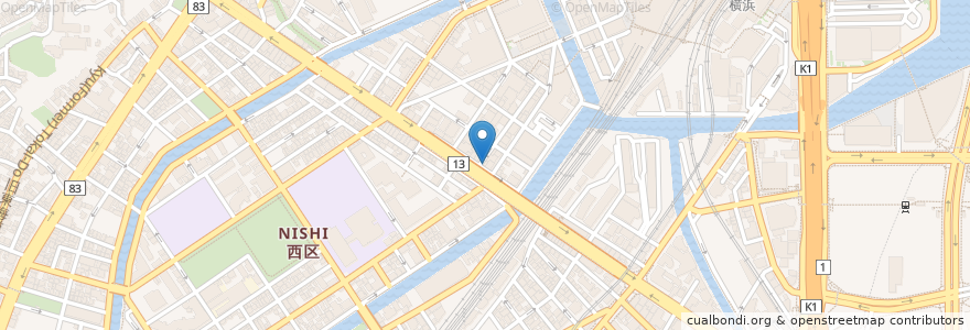 Mapa de ubicacion de Marco en 日本, 神奈川県, 横浜市, 西区.