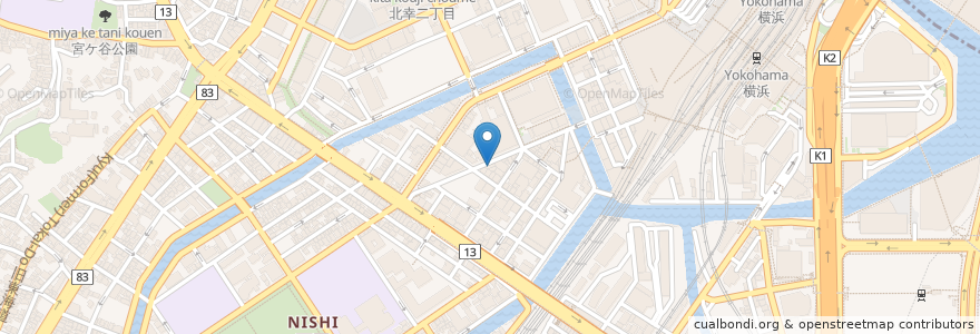 Mapa de ubicacion de 맥도날드 en 일본, 가나가와현, 요코하마시, 西区.