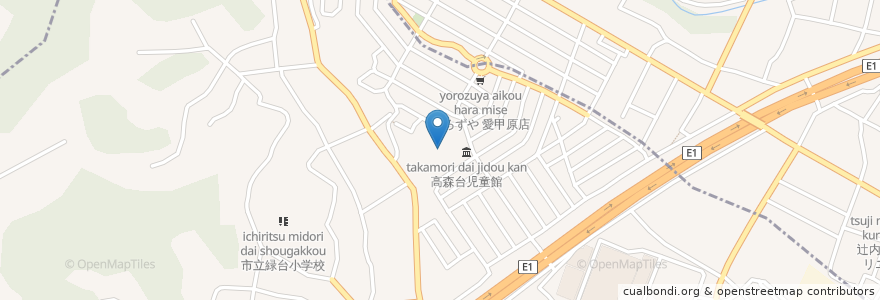 Mapa de ubicacion de 高森山 関泉寺 en Japão, 神奈川県, 伊勢原市.