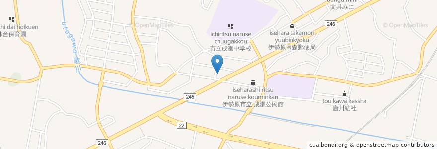 Mapa de ubicacion de 濃厚家 en 日本, 神奈川県, 伊勢原市.