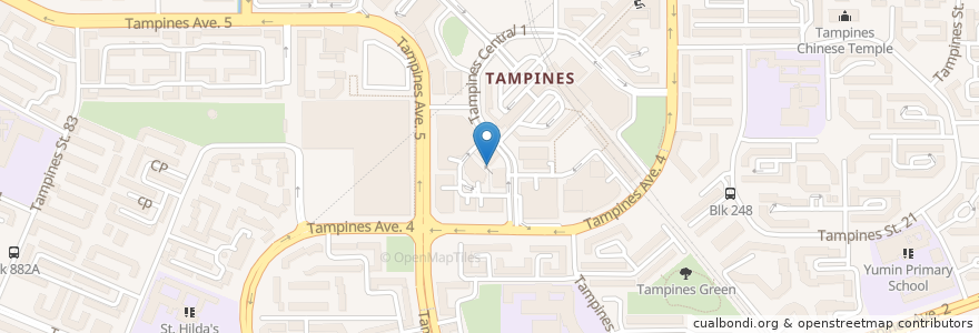 Mapa de ubicacion de Abacus Plaza and Tampines Plaza Carpark en Singapour, Northeast.