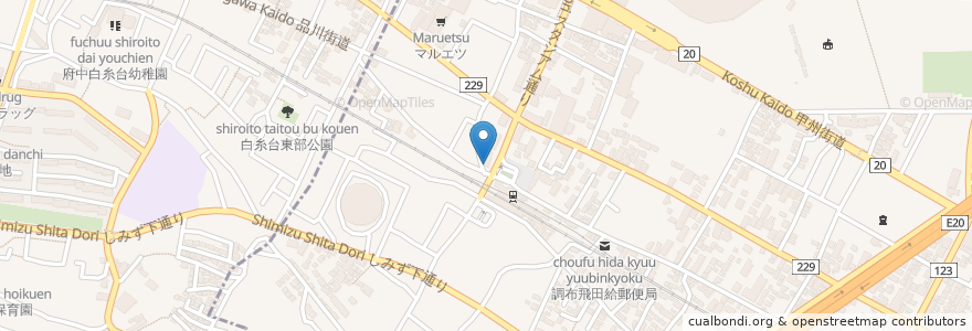 Mapa de ubicacion de いけとっちゃん en اليابان, 東京都, 調布市.