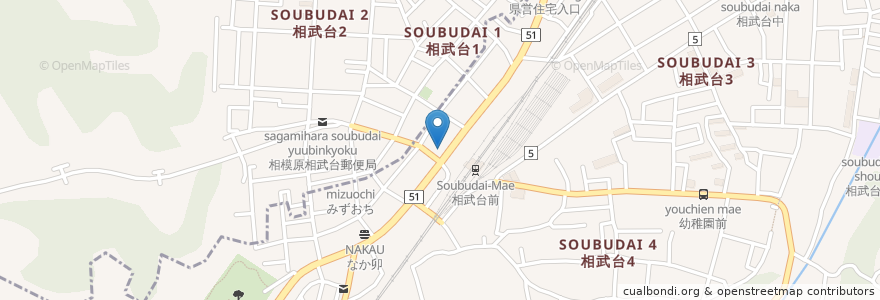 Mapa de ubicacion de 城南信用金庫　相武台支店 en Japan, Kanagawa Prefecture, Zama.