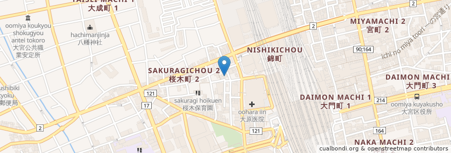 Mapa de ubicacion de 大宮聖愛教会 en اليابان, 埼玉県, さいたま市, 大宮区.