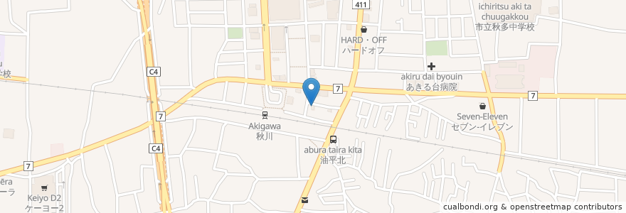 Mapa de ubicacion de 太公望ラーメン en اليابان, 東京都, あきる野市.