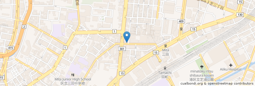 Mapa de ubicacion de ケンラーメン en 일본, 도쿄도, 미나토.