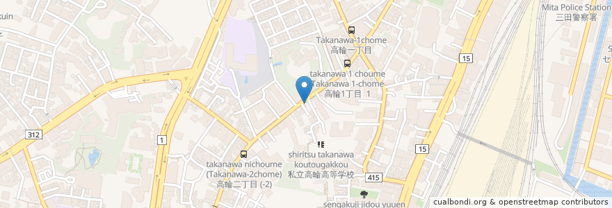 Mapa de ubicacion de 堀江歯科医院 en Japão, Tóquio, 港区.