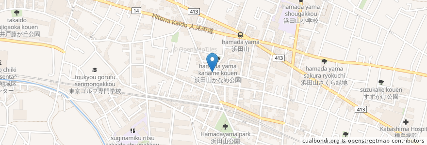 Mapa de ubicacion de はまだやま耳鼻咽喉科めまいクリニック en Japan, 東京都, 杉並区.
