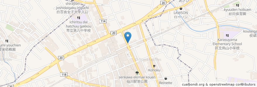 Mapa de ubicacion de わたみん家 en 日本, 東京都, 調布市.