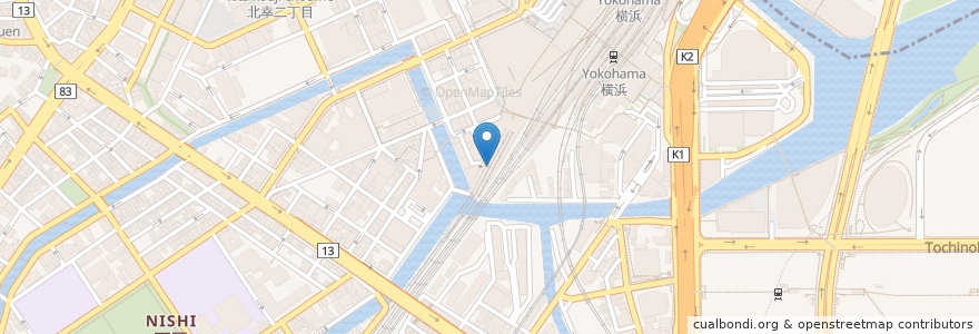 Mapa de ubicacion de kawara cafe&dining en 日本, 神奈川県, 横浜市, 西区.