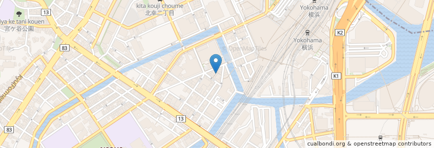 Mapa de ubicacion de うさぎや 横浜店 en Japan, 神奈川県, Yokohama, 西区.