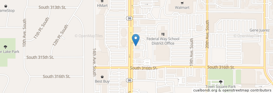 Mapa de ubicacion de Phở Quỳnh Restaurant en 美利坚合众国/美利堅合眾國, 华盛顿州 / 華盛頓州, King County, Federal Way.
