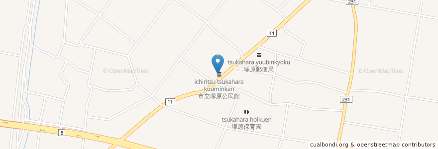 Mapa de ubicacion de 市立塚原公民館 en Japan, Toyama Prefecture, Imizu.