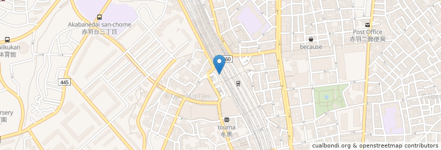 Mapa de ubicacion de スターバックス en اليابان, 東京都, 北区.