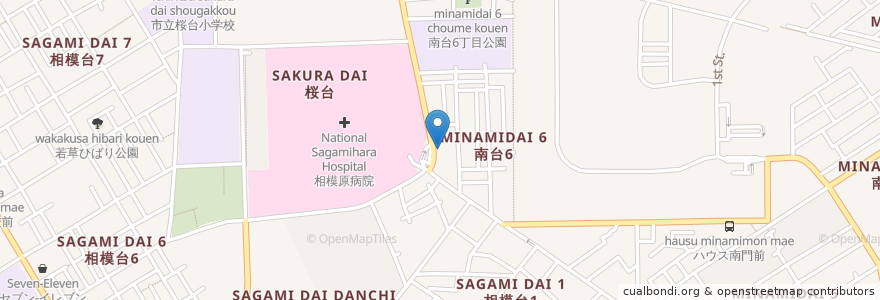 Mapa de ubicacion de ヤマグチ薬局 en Giappone, Prefettura Di Kanagawa, 相模原市, 南区.