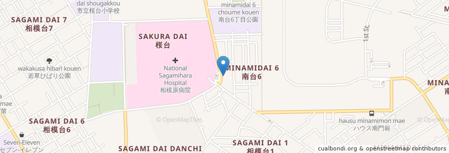 Mapa de ubicacion de Jin en 일본, 가나가와현, 相模原市, 南区.