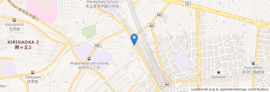 Mapa de ubicacion de 鳥のぼり en Japonya, 東京都, 北区.