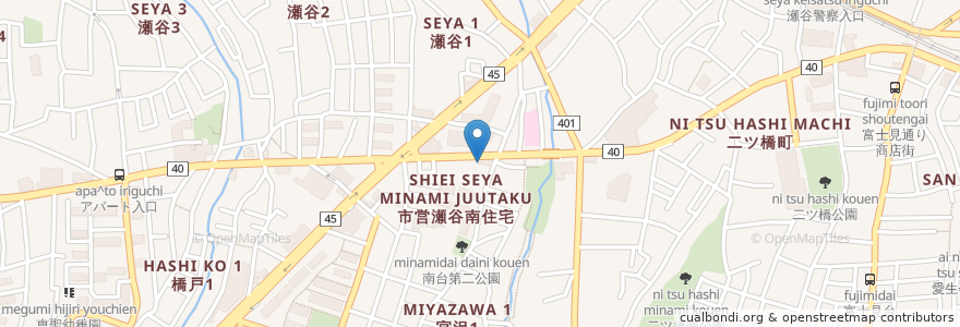Mapa de ubicacion de バーミヤン en اليابان, كاناغاوا, 横浜市, 瀬谷区.