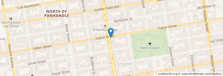 Mapa de ubicacion de Fly Bar & Restaurant en United States, California, San Francisco City And County, San Francisco.