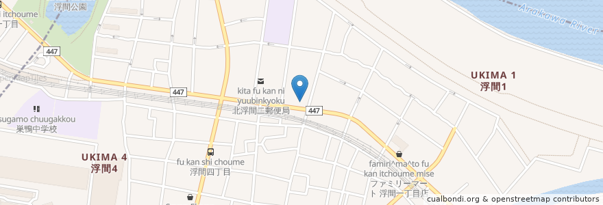 Mapa de ubicacion de ココス en Japon, 北区.