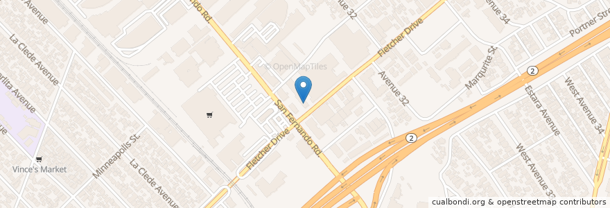 Mapa de ubicacion de Subway en Amerika Syarikat, California, Los Angeles County, Los Angeles.