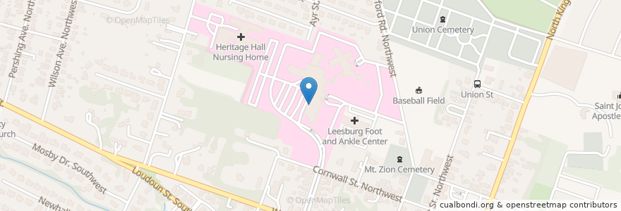 Mapa de ubicacion de Leesburg-Sterling Family Practice en ایالات متحده آمریکا, ویرجینیا, Loudoun County, Leesburg.