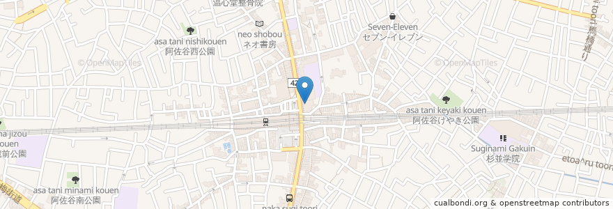 Mapa de ubicacion de 三菱UFJ銀行 en Japonya, 東京都, 杉並区.