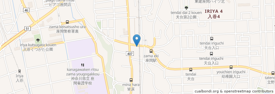 Mapa de ubicacion de マハトマ en 日本, 神奈川縣, 座間市.