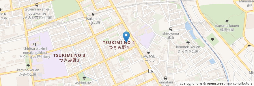 Mapa de ubicacion de とんでん つきみ野店 en ژاپن, 神奈川県.