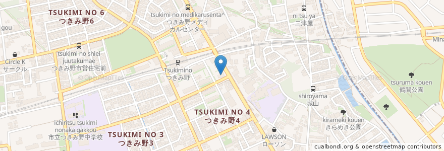 Mapa de ubicacion de 不二家 大和つきみ野店 en Japan, Präfektur Kanagawa.