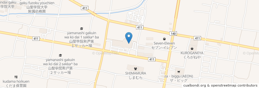 Mapa de ubicacion de ツルハドラッグ en 日本, 山梨县, 甲府市.