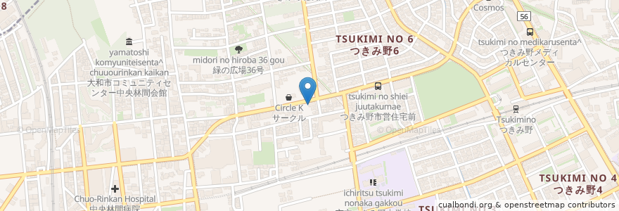 Mapa de ubicacion de サイゼリヤ en Япония, Канагава, Ямато.