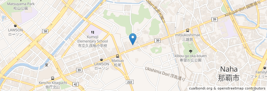 Mapa de ubicacion de 琉球珈琲館 en Japonya, 沖縄県, 那覇市.