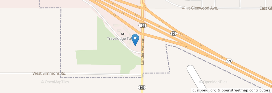 Mapa de ubicacion de Arco en Vereinigte Staaten Von Amerika, Kalifornien, Stanislaus County, Turlock.
