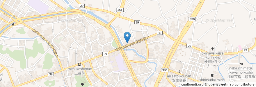 Mapa de ubicacion de くんち家 en 日本, 沖縄県, 那覇市.