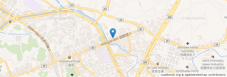 Mapa de ubicacion de どん亭 en 日本, 冲绳县/沖繩縣, 那霸市.