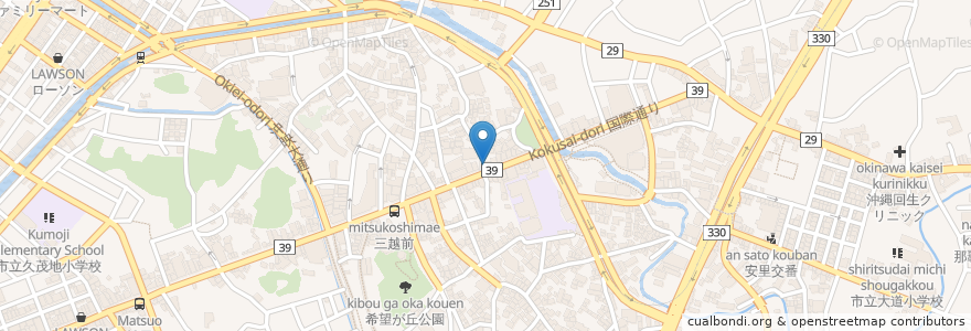 Mapa de ubicacion de ブルーシール en Japan, 沖縄県, 那覇市.