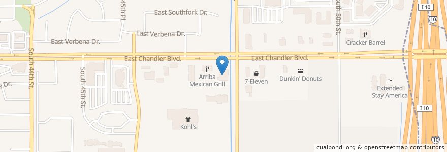 Mapa de ubicacion de CVS Pharmacy en ایالات متحده آمریکا, آریزونا, Maricopa County, Phoenix.