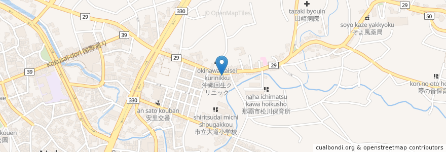 Mapa de ubicacion de 嘉陽外科 en 日本, 沖縄県, 那覇市.