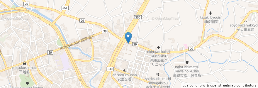 Mapa de ubicacion de 宇良薬局 en Japão, 沖縄県, 那覇市.