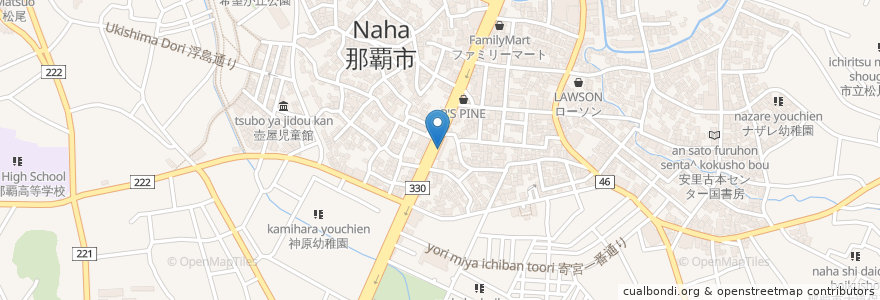 Mapa de ubicacion de マクドナルド en Japan, 沖縄県, 那覇市.