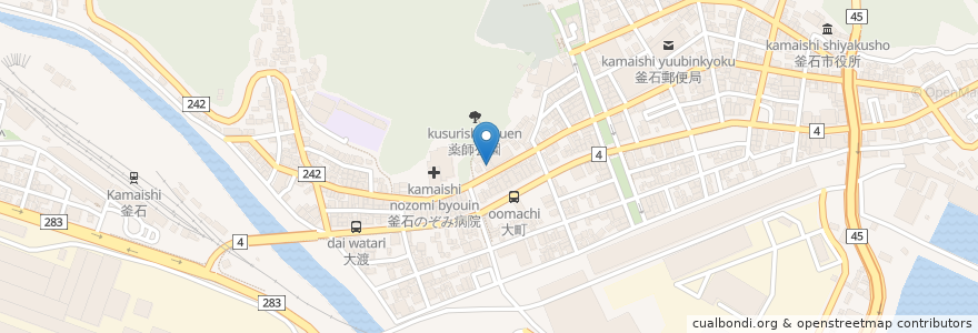 Mapa de ubicacion de 日本キリスト教団 新生釜石教会 en ژاپن, 岩手県, 釜石市.