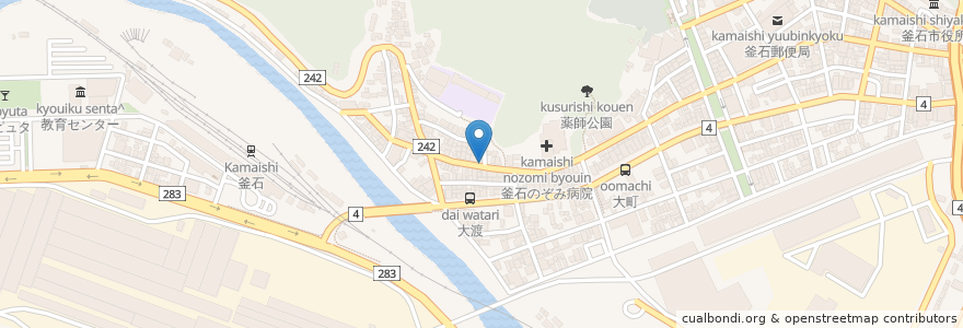 Mapa de ubicacion de 本家かまどや en اليابان, 岩手県, 釜石市.