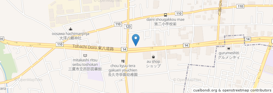 Mapa de ubicacion de マクドナルド en Япония, Токио, Митака.