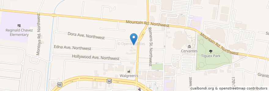 Mapa de ubicacion de Monica's El Portal en 美利坚合众国/美利堅合眾國, 新墨西哥州, Bernalillo County, 阿尔伯克基 / 阿布奎基 / 阿爾伯克基.