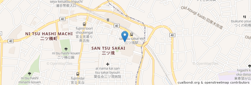 Mapa de ubicacion de 横浜銀行三ツ境支店 en 日本, 神奈川県, 横浜市, 旭区.