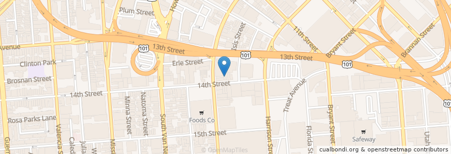 Mapa de ubicacion de Chez Spencer en United States, California, San Francisco, San Francisco.