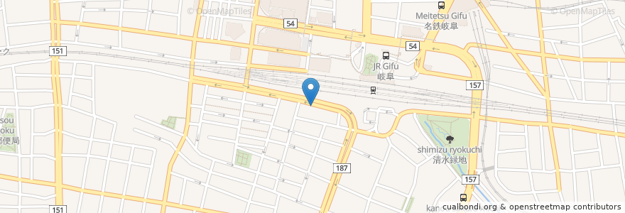 Mapa de ubicacion de NPC24H岐阜南口第3パーキング en 日本, 岐阜県, 岐阜市.