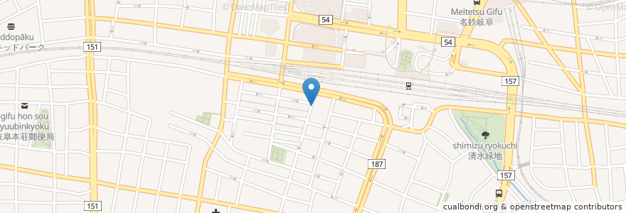 Mapa de ubicacion de つばめタクシー en اليابان, 岐阜県, 岐阜市.