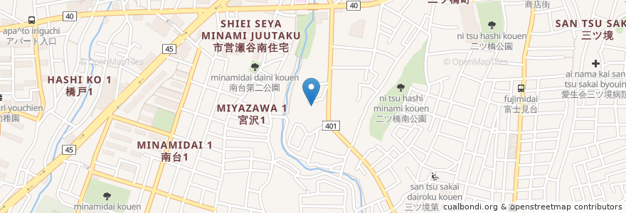 Mapa de ubicacion de 二ツ橋愛燐幼稚園 en ژاپن, 神奈川県, 横浜市, 瀬谷区.